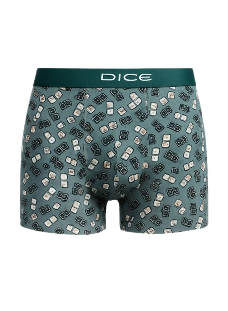 DICE Pack of 3 Printed Cotton Lycra Boxer for Men  - Image 3
