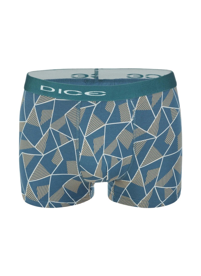 DICE - Pack of 3 Printed Cotton Lycra Boxer for Men - Image 1