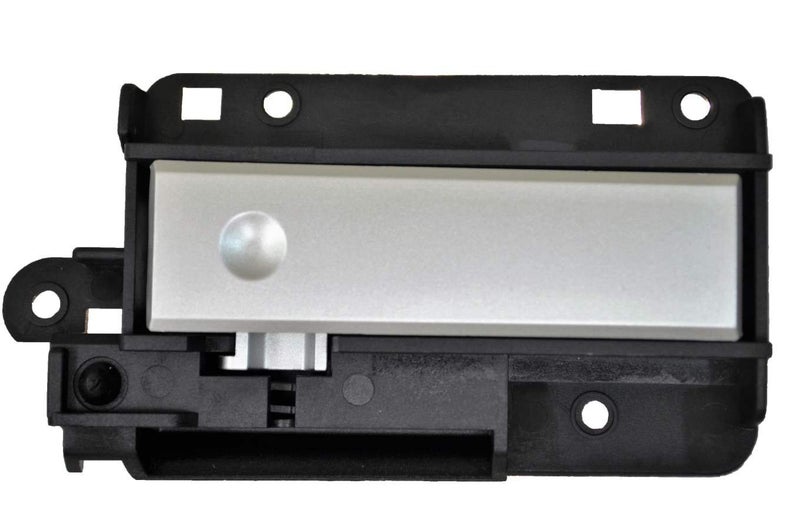 PT Auto Warehouse GM-2647RA - مقبض مزلاج قفل حجرة صندوق القفازات، هيكل أسود مع رافعة فضية