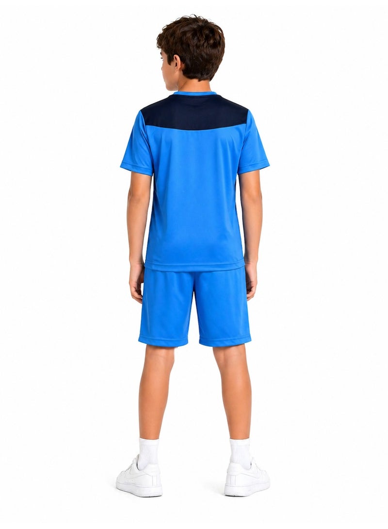 Caesar Boys' two-piece tracksuit set: shorts and short-sleeved t-shirt - Image 3