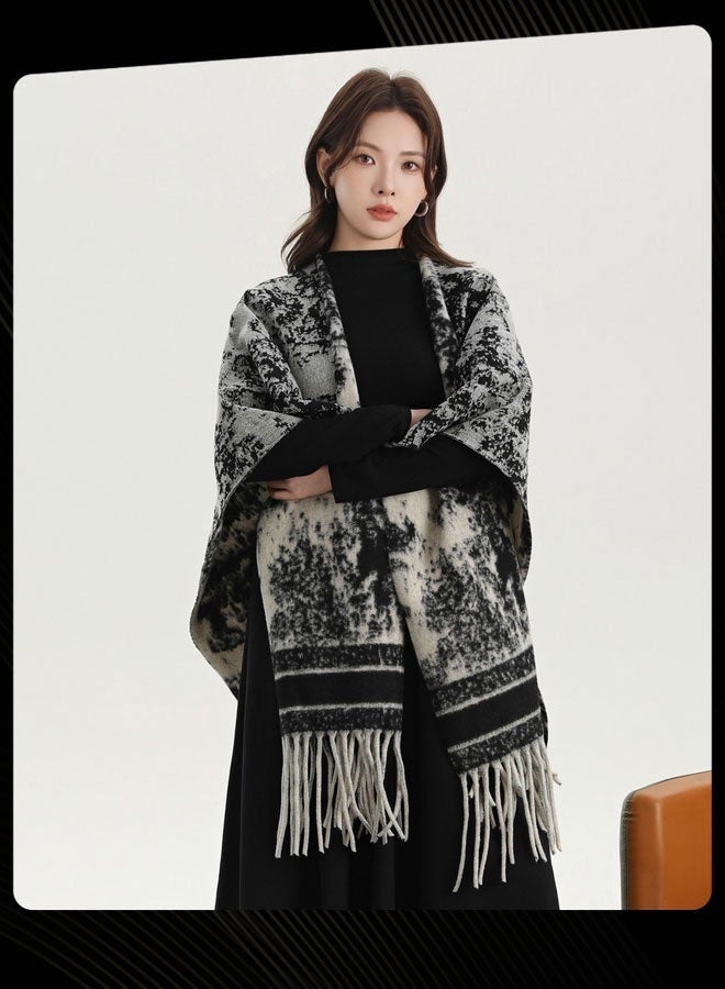 Joychic Women Autumn and Winter Outdoor Warm Windproof Shawl Scarf - Image 1