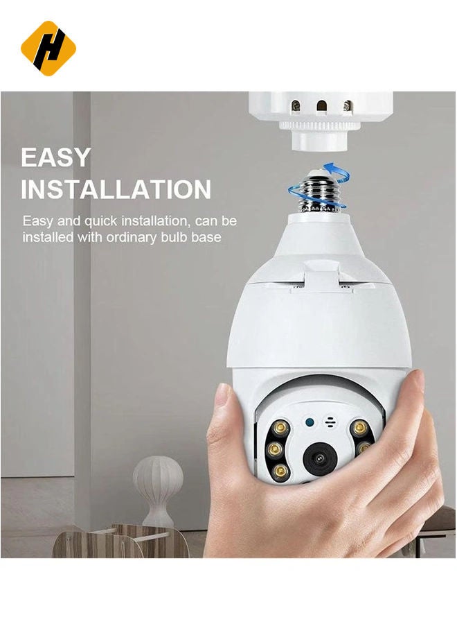 HuHa 360 Degree Security Cameras Wireless Outdoor, 2.4GHz & 5G WiFi Light Bulb Camera, 1080p Wireless Cameras for Home Security, Indoor Security Camera System, Motion Detection, Two-Way Audio  - Image 5