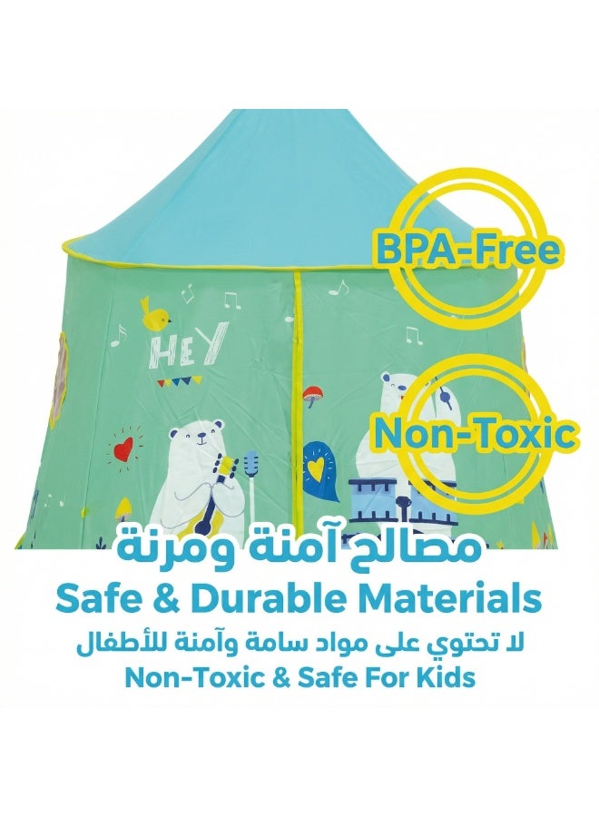 Teranorix Multi-Functional Kids Play Tent | Cartoon Bear Music Design | Portable Indoor Outdoor Playhouse for Imaginative Play - Image 5