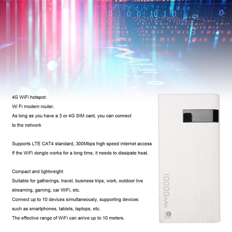 جهاز توجيه واي فاي محمول 4G LTE مع فتحة لبطاقة SIM للسفر - Image 4