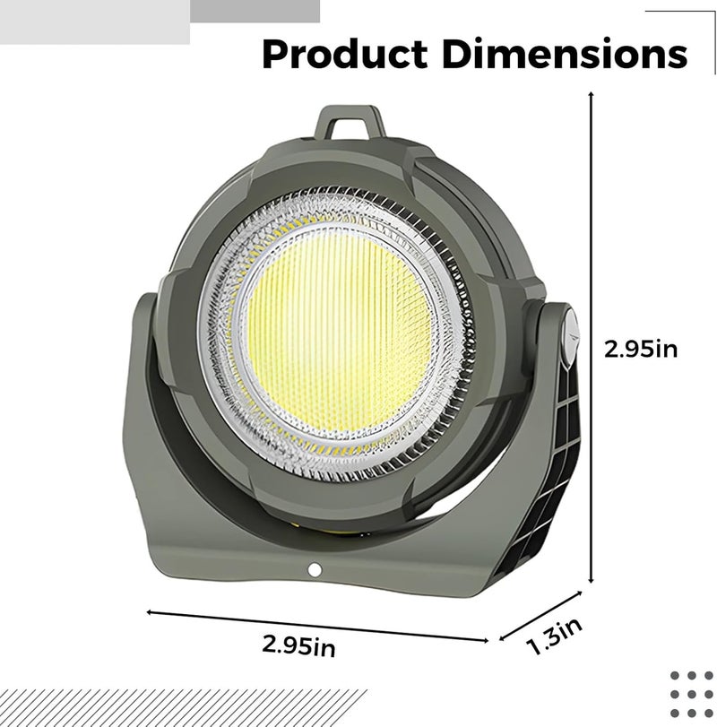 Rechargeable Work Light, 900mAh Green Portable Floodlight with Emergency Flashing, Strong Attachment Force, 180°Adjustable, ABS Shell, for Outdoor, Repair, Everyday Carry - Image 4