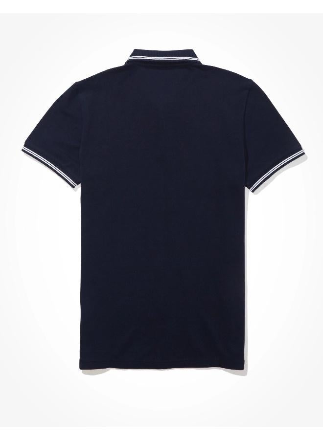 American Eagle AE Slim Fit Pique Polo Shirt  - Image 2