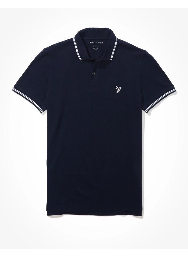 American Eagle AE Slim Fit Pique Polo Shirt  - Image 3