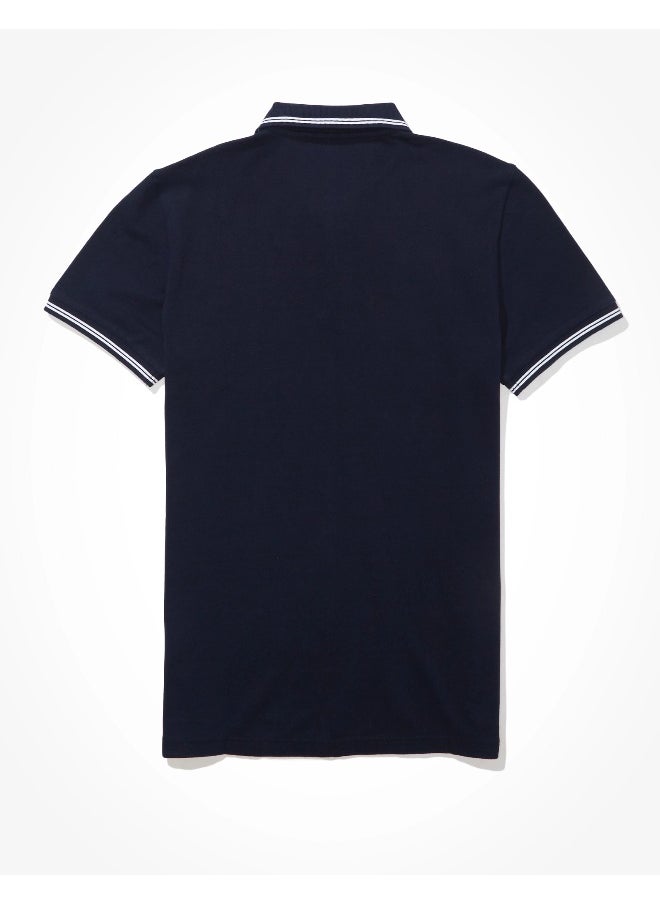 American Eagle - AE قميص بولو بيكيه بقصة ضيقة - Image 1