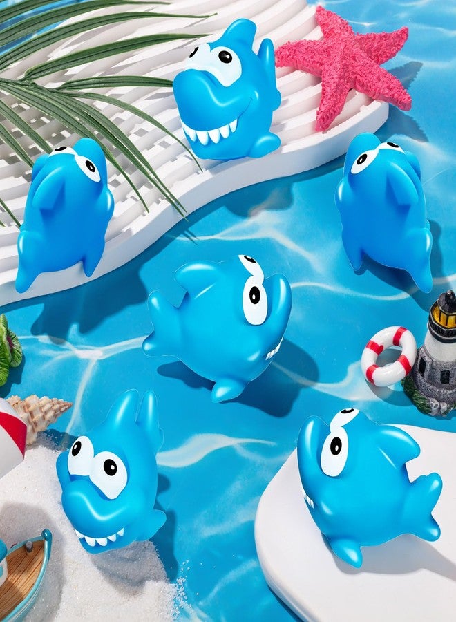 KFPPLXQ 50 Pcs Rubber Sharks for Kids, Bulk Squirting Shark Bath Toys Cute Small Squeak Sharks Party Favors Summer Bathtub Toy for Birthday Shower Classroom Pool Party Favors - Image 4