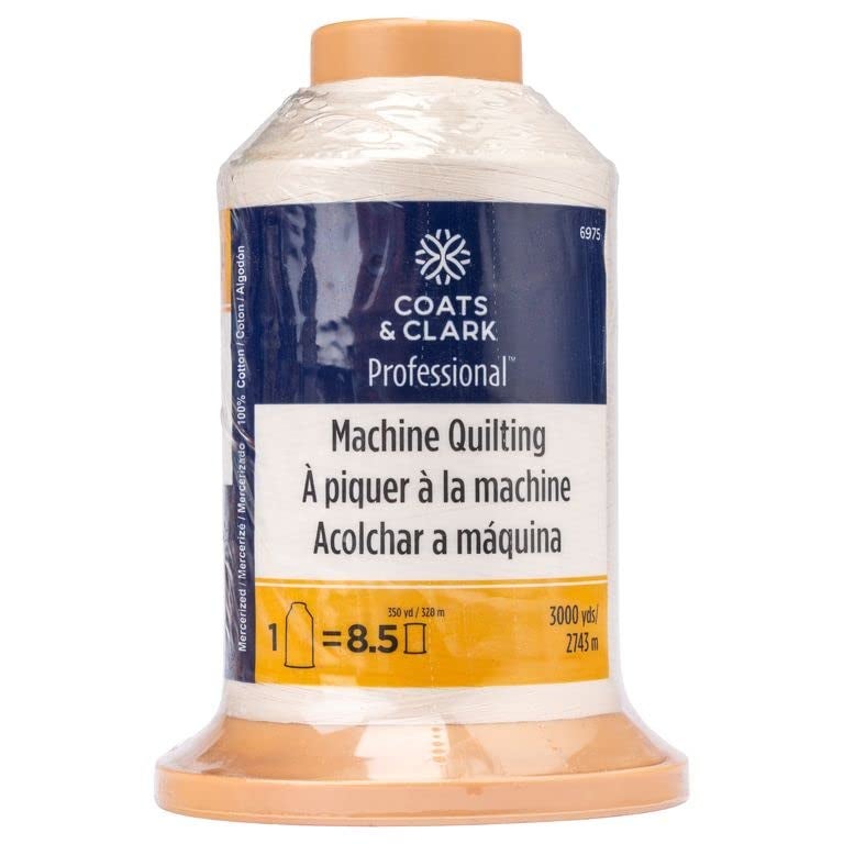 COATS CLARK Coats & Clark Professional Machine Quilting Thread, 3000 yds, Natural - Image 1