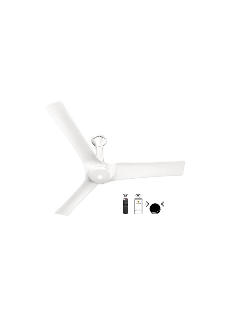 atomberg Aris 1200mm BLDC Ceiling Fan with IoT & Remote Control | Smart Fan with Noiseless Operation (Marble White)