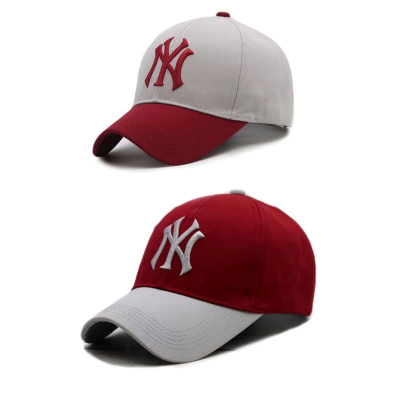 REFFER Unisex NY Baseball Cap Comfortable Adjustable Cap with Stylish Design NY Sports caps for Men, Caps Branded with Adjustable Strap in Summer for Men, Cricket Caps for Men, Gym Caps for Men, Sports Caps for Men women - Image 1