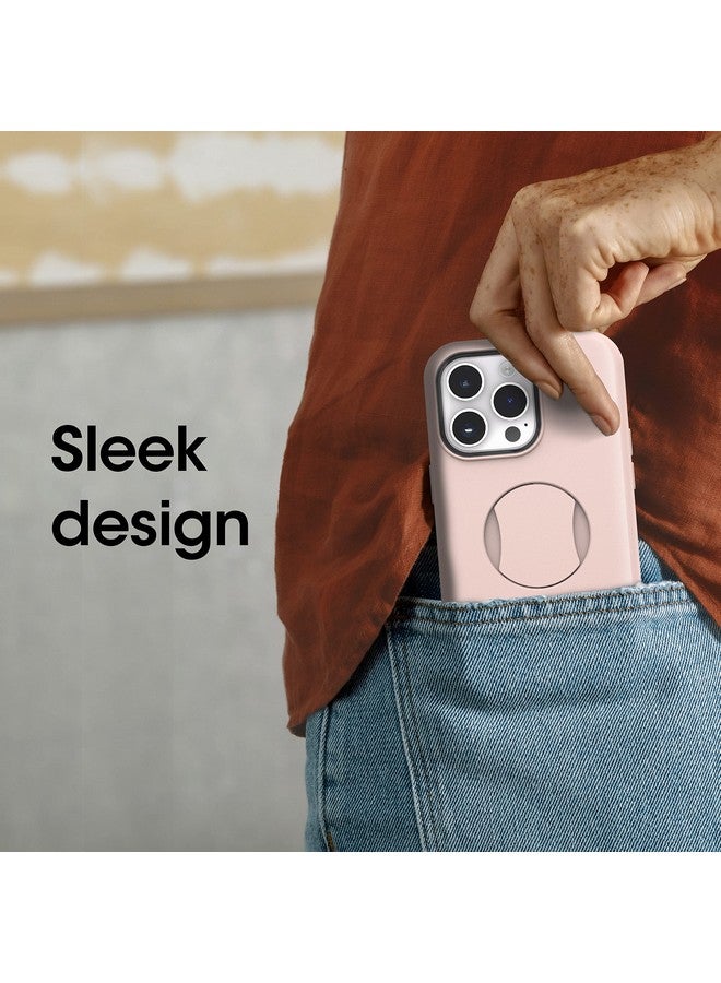 أوتربوكس جراب OtterBox OtterGrip Symmetry Series لهاتف iPhone 14 Pro Max - وردي فاتح، مقبض مدمج، جراب أنيق، يُثبّت على MagSafe، حواف مرتفعة لحماية الكاميرا والشاشة - Image 2