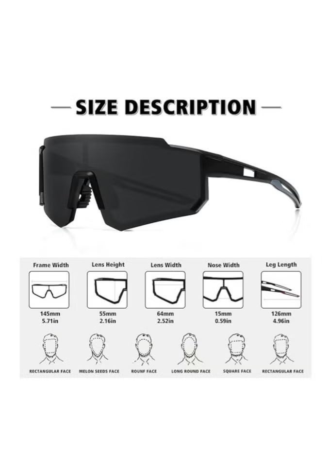 Polarized Sports Sunglasses for Men Women Driving Fishing Cycling Mountain Bike Sunglasses UV400 Protection - Image 2