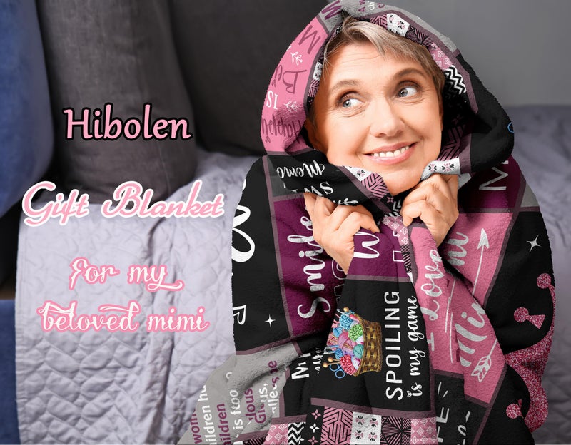Hibolen Hibolen Mimi Gifts  Gifts for Mimi/Grandma  Grandma Gifts  Best Mimi Ever Gifts from Grandkids  Mimi Blanket 60  x 50   Mimi Gifts for Grandma  Mimi Birthday Gifts  Grandmother/Nana/Gigi/Granny Gifts  - Image 2