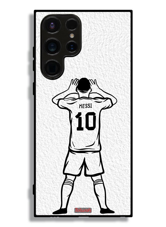 Tolwak Samsung Galaxy S23 Ultra 5G Protective Case Cover Messi Sketch - Image 3