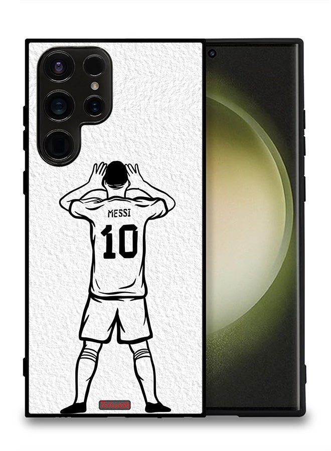 Tolwak Samsung Galaxy S23 Ultra 5G Protective Case Cover Messi Sketch - Image 2