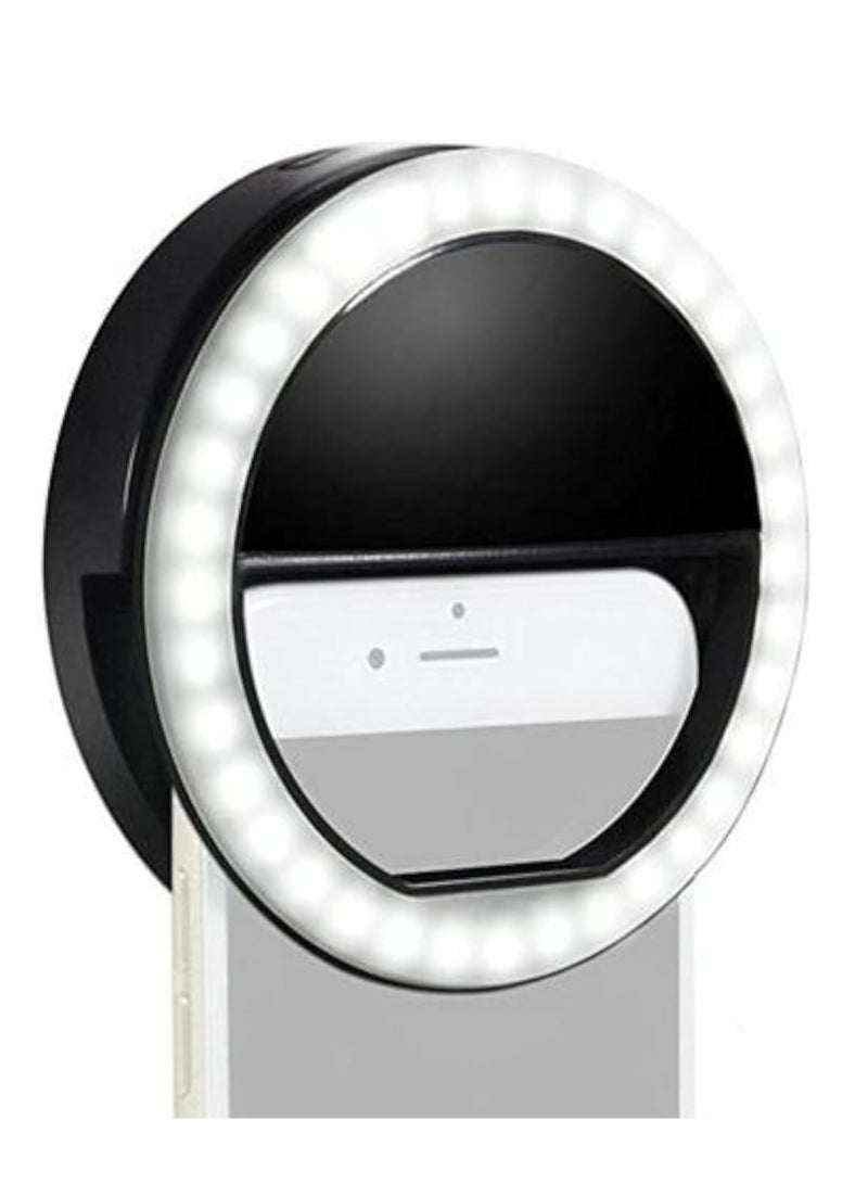36 LED Selfie Camera Ring Light with Rechargeable Battery for iPhone/iPad/Samsung Galaxy (White)  - Image 1