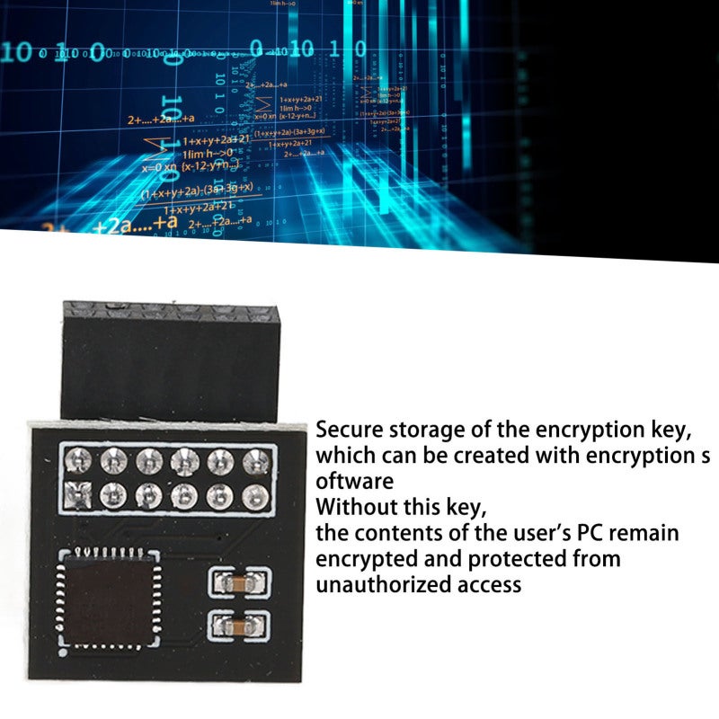 TPM 2.0 Encryption Security Module 12Pin Independent Encryption Processor TPM SPI Module - Secure Encryption Key Storage PC Security Module for GIGABYTE Motherboards Windows 11 - Image 2