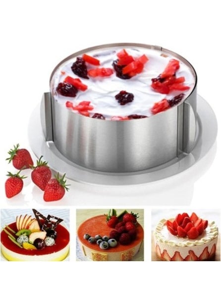 Nar Kalıp Narkalıp Round Square Adjustable Cake Pan Set of 2  - Image 2