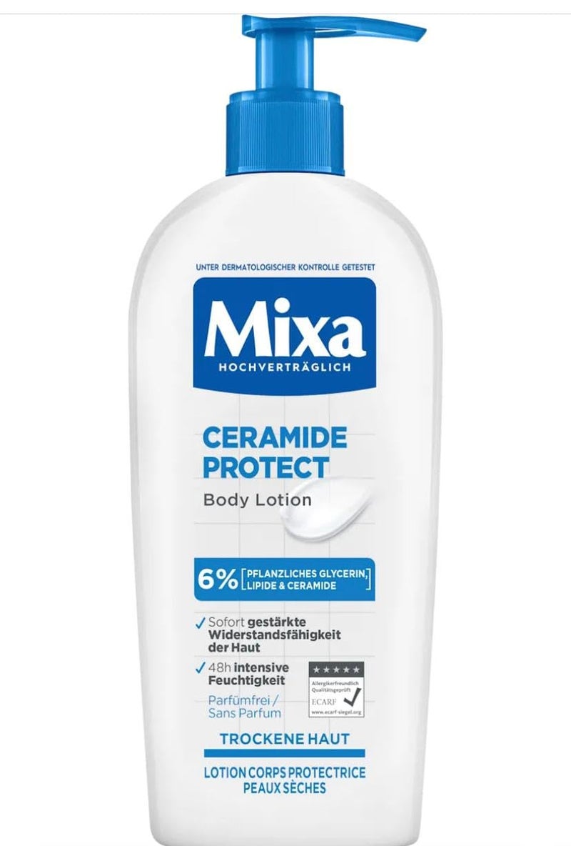 Mixa Ceramide Protect Body Lotion, 250 ml,For dry skin,For smooth, soft skin and optimal protection,Absorbs quickly without being sticky.Provides up to 48 hours of intensive moisture