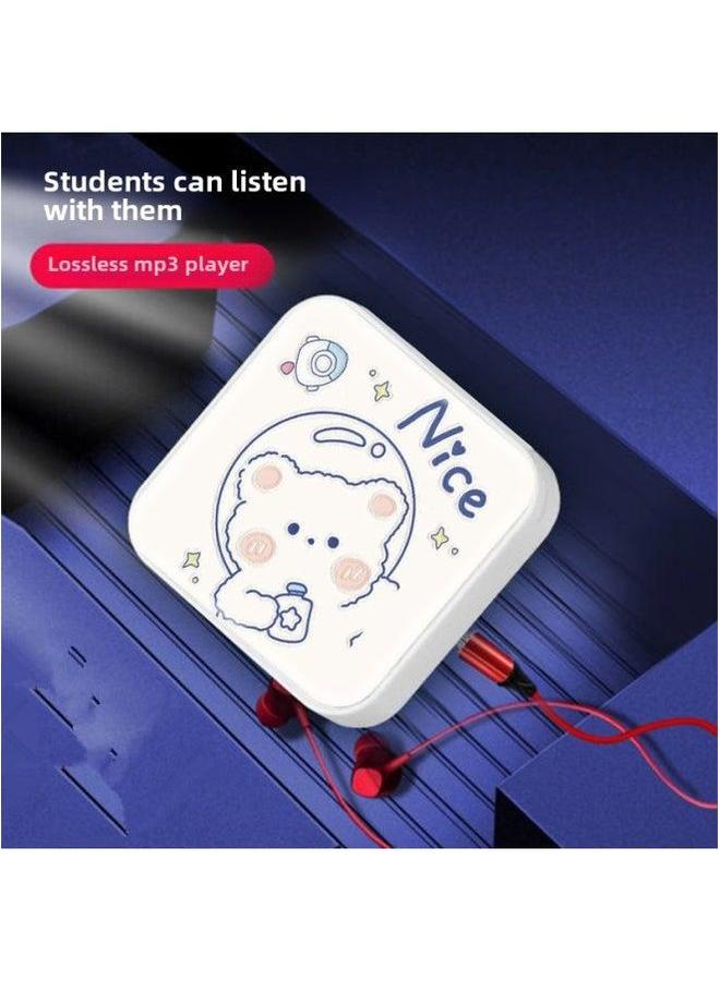 Simple Long Bar Cartoon Sports Mp3 Player Student Portable Music Card Set Digital Computer/mp3/mp3-Body Color:NICE-Memory Capacity:Host + Packaging Box, Charging Cable, Headphones - Image 1