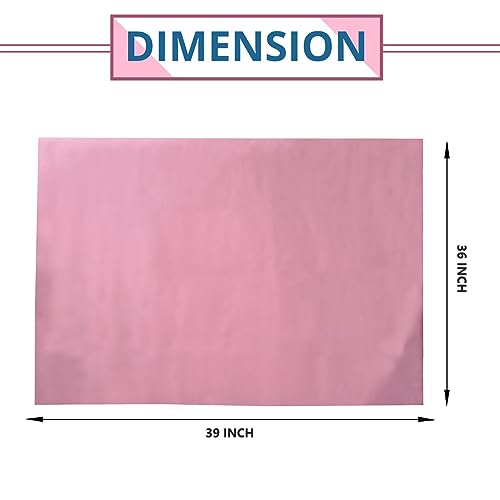 Aqbah Ultra Soft Rubber Sheet for Bed Adult, Toddler, Mattress Protector, Non Absorbent Reusable Crib Mattress Protection Non-Allergic (Pink 39X36 inches) - Image 2