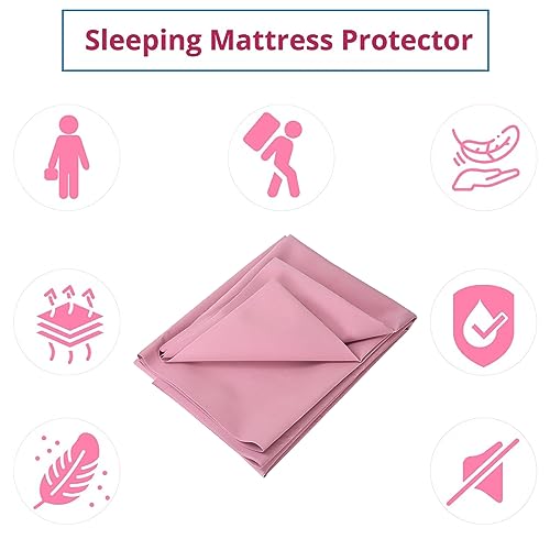 Aqbah Ultra Soft Rubber Sheet for Bed Adult, Toddler, Mattress Protector, Non Absorbent Reusable Crib Mattress Protection Non-Allergic (Pink 39X36 inches) - Image 5