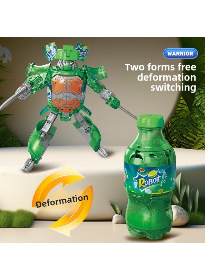 Internet Red Creative Deformable Soda Cans Samurai King Kong Car Robot Model Children Boys Toys-Color:Red - Image 4