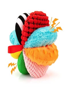 teytoy 8-in-1 Sensory Balls for Infant Toddlers,Rainbow Fabric Baby Toy for Sensory Development,Montessori Toys for Babies 6-12 months,8 Different Sensory Tactile Textures with Crinkle Rattle Squeakers  - Image 1