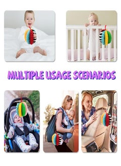 teytoy 8-in-1 Sensory Balls for Infant Toddlers,Rainbow Fabric Baby Toy for Sensory Development,Montessori Toys for Babies 6-12 months,8 Different Sensory Tactile Textures with Crinkle Rattle Squeakers  - Image 5