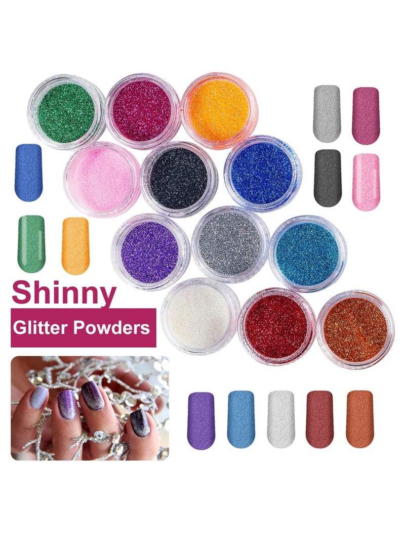 Acrylic Nail Art Kit with 12 Glitter Powders, DIY Nail Decoration Tools for Beginners, Complete Acrylic Nail Supplies Set for Creative Nail Designs - Image 4