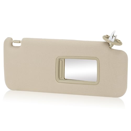 ILONPA Beige Passenger Right Side Sun Visor Replacement Compatible with 2010-2023 Toyota 4RUNNER Replace 74310-35B00-E1 - Image 1