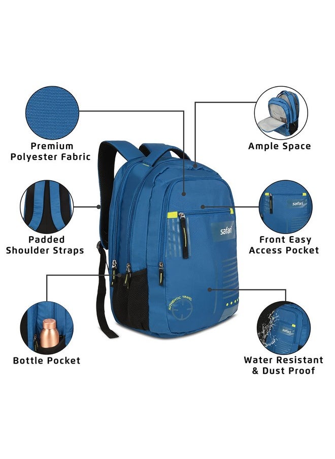 Safari Safari Swagpack 35 Ltrs Large Laptop Backpack With 3 Compartments and Raincover - Blue (SWAGPACK19CBBLU)  - Image 2