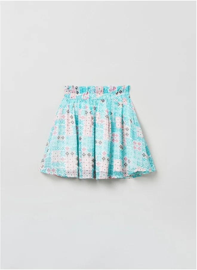 Ovs OVS HOUSEBRAND Pleated Skirt With Majolica Print