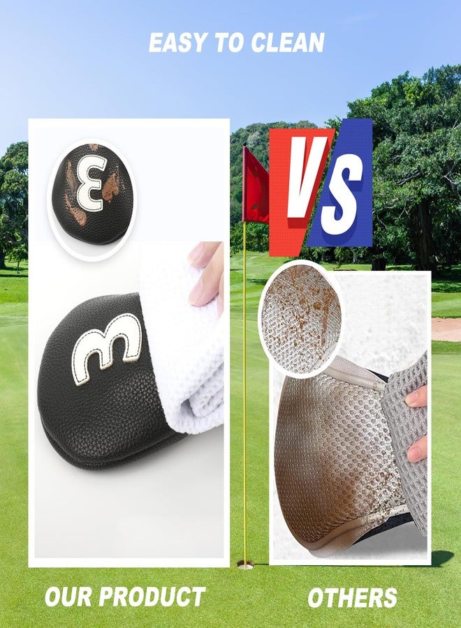 Frimon Golf Club Covers,4pcs Golf Head Covers for Woods and Driver Fairway Hybrids for Golf Clubs Women Men - Image 5