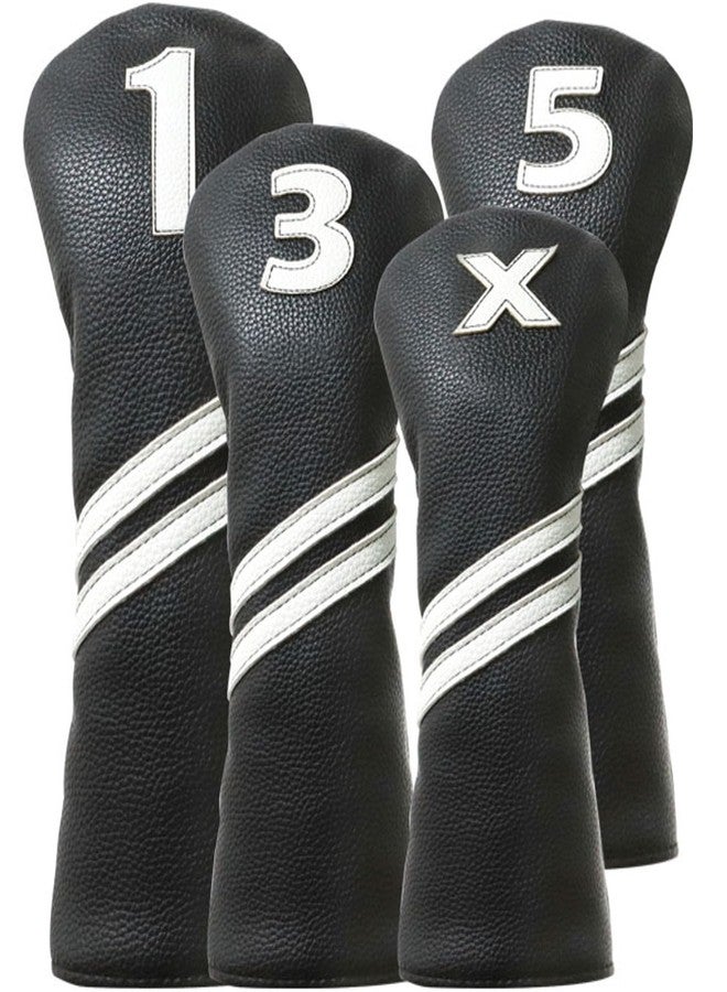 Frimon Golf Club Covers,4pcs Golf Head Covers for Woods and Driver Fairway Hybrids for Golf Clubs Women Men - Image 1
