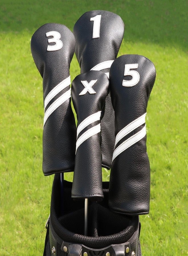 Frimon Golf Club Covers,4pcs Golf Head Covers for Woods and Driver Fairway Hybrids for Golf Clubs Women Men - Image 2