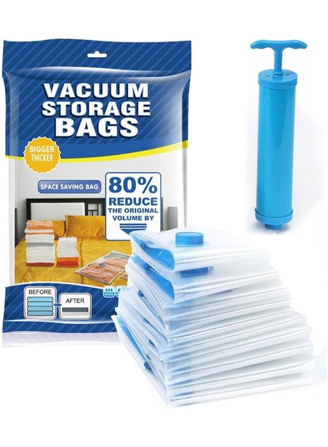 HOMESTAR Vacuum Storage Bags, Space Saver ​Travel Bag With Hand-Pump, Compression for Bedding, Pillows, Towel, Clothes - Image 1