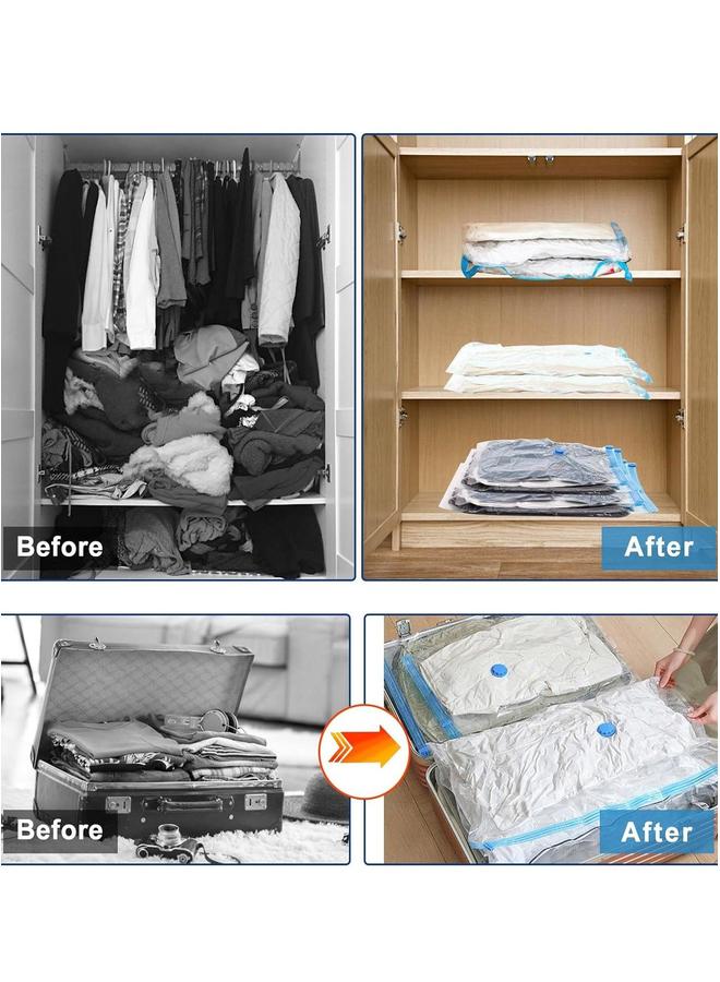 HOMESTAR Vacuum Storage Bags, Space Saver ​Travel Bag With Hand-Pump, Compression for Bedding, Pillows, Towel, Clothes - Image 5