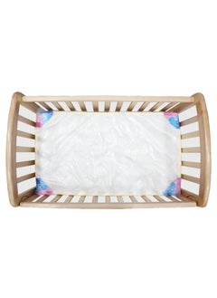 Baby Moment Wooden Baby Bed with Free Mattress and Mattress Cover – Beige, 95×69×112 cm  - Image 3