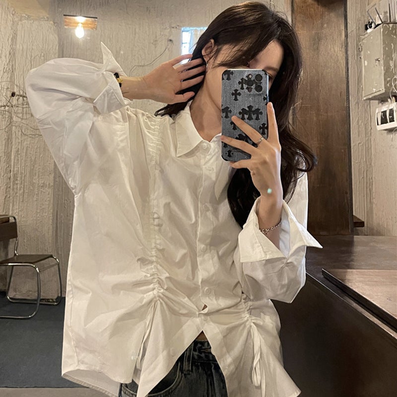 Women's Ruffle Shirt Korean Style Casual Elegant - Image 3