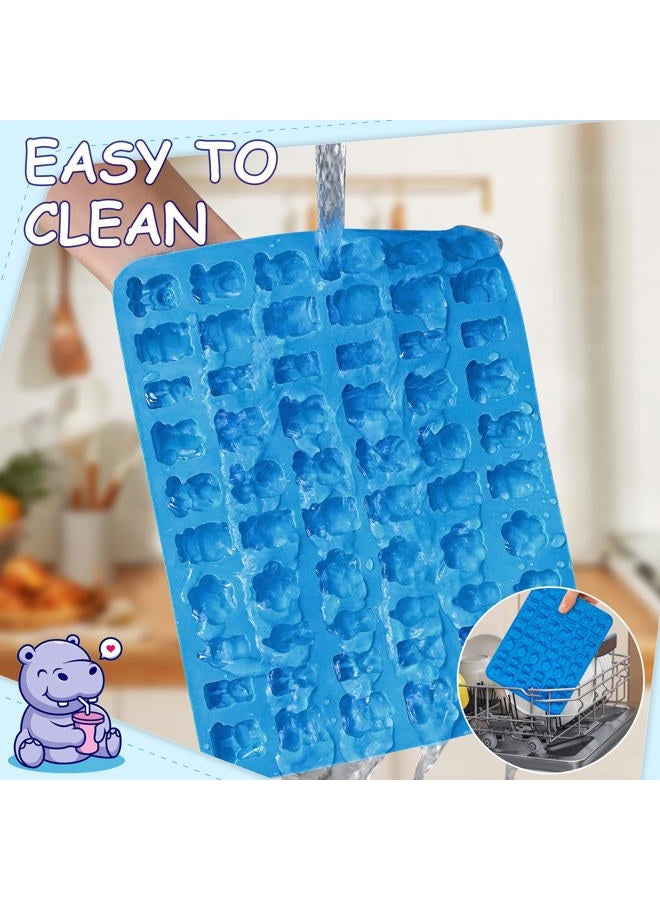 Sidosir 7Pcs Non-Stick Safari Jungle Animal Chocolate Silicone Mold, Gummy Bear Mold for Parties, Silicone Dinasur for Make Gummies, Gummy Heart for Home Diy - Image 4