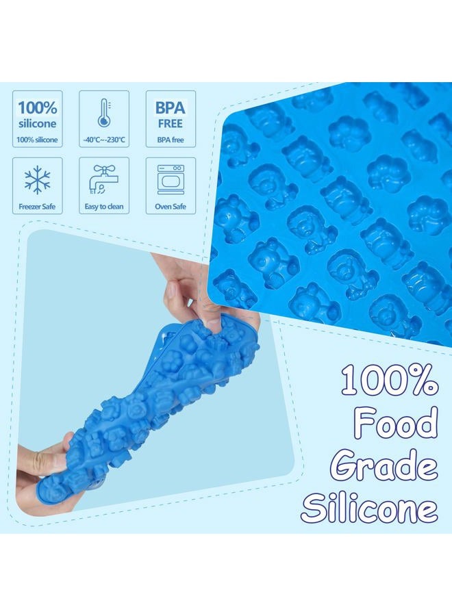 Sidosir 7Pcs Non-Stick Safari Jungle Animal Chocolate Silicone Mold, Gummy Bear Mold for Parties, Silicone Dinasur for Make Gummies, Gummy Heart for Home Diy - Image 3