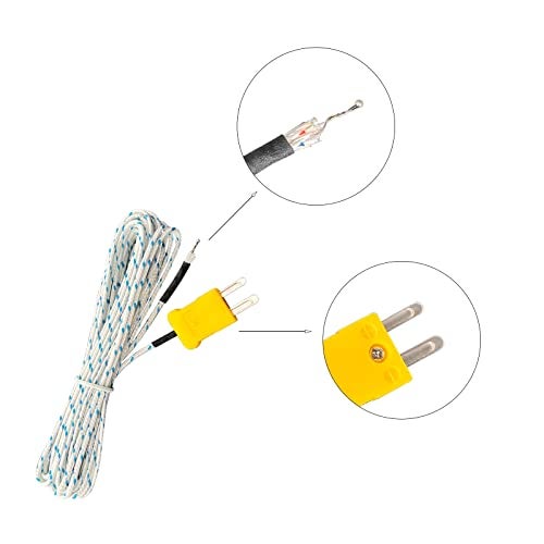 Xnrtop 3 Pcs K Type Temperature Sensor Thermocouple Probe Copper Wire 5 Meter 16.4Ft - Image 4