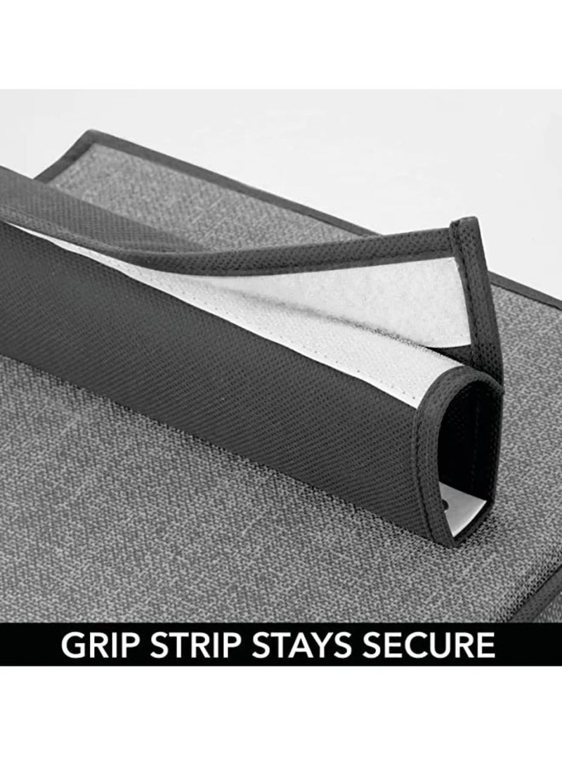 Soft Fabric Closet Organizer  Holds Shoes Handbags Clutches Accessories 10 Shelf Over Rod Hanging Storage Unit Textured Print 2 Pack  - Image 3