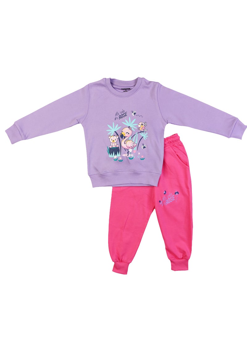 Zercon Autumn Pajama Set for Girls 2233 - Image 1