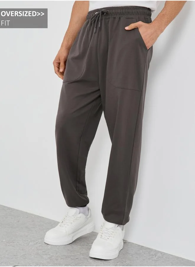 Styli Styli Oversized Fit Joggers with Drawstring