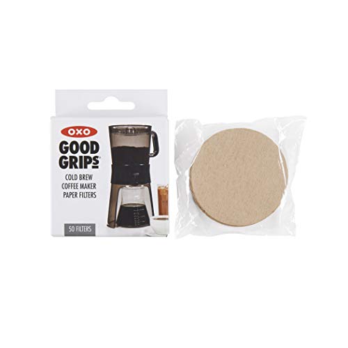 OXO Good Grips Cold Brew Coffee Maker Replacement Paper Filters, Brown, 50 Per Box - Image 1