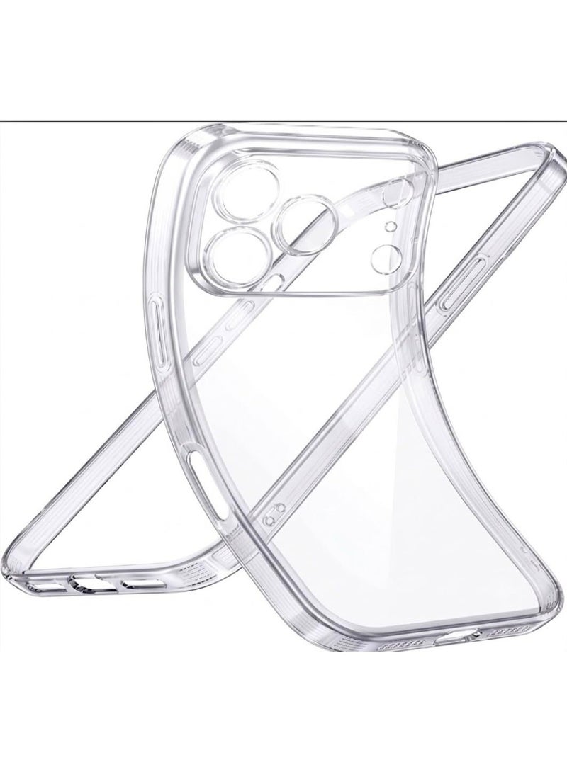 Clear TPU Shockproof Phone Case for iPhone 17 Pro Max, Anti-Yellowing Slim Transparent Cover, 5 Pack - Image 1